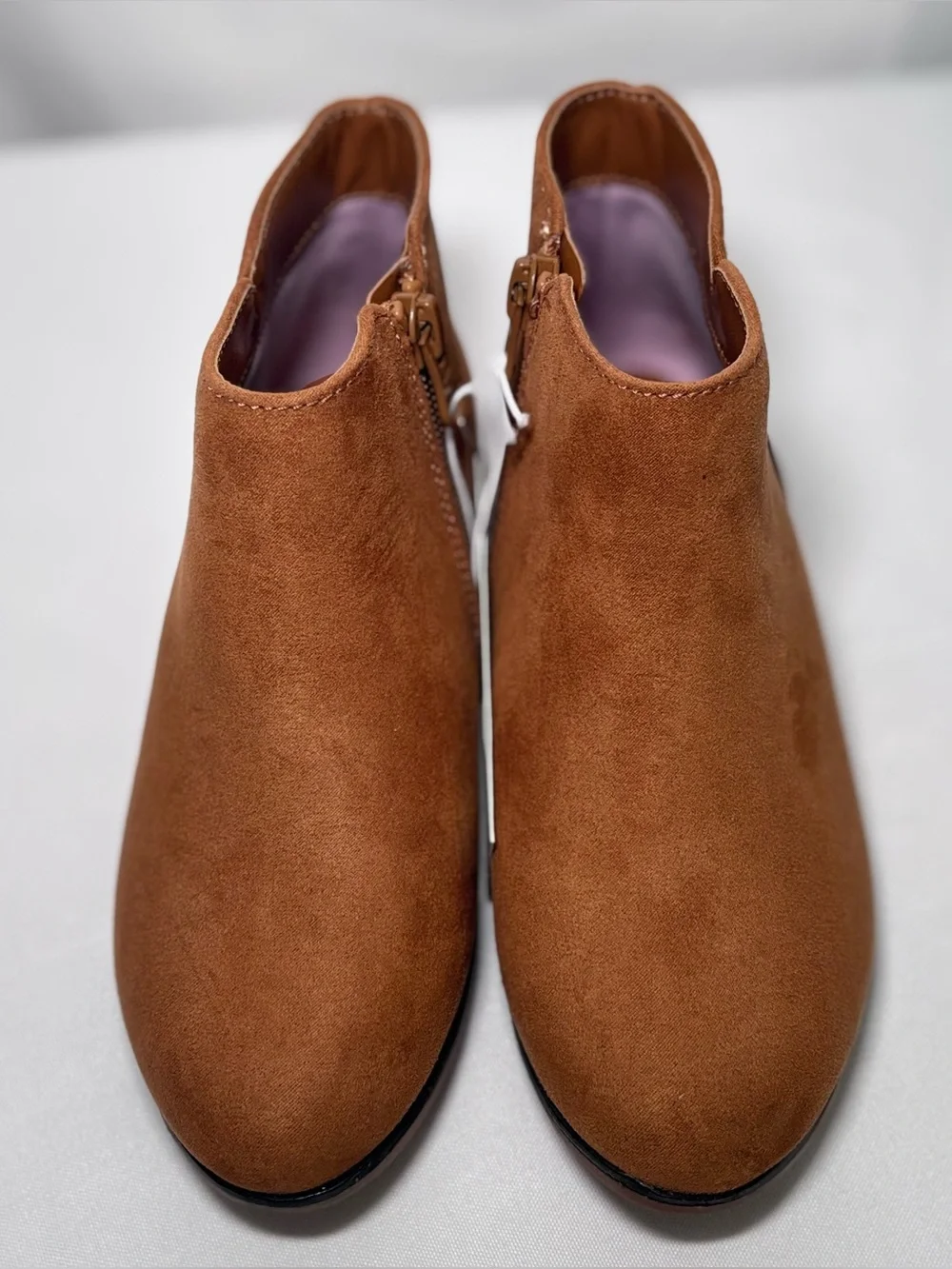 Cat & Jack Penelope Cognac Suede Ankle Boots